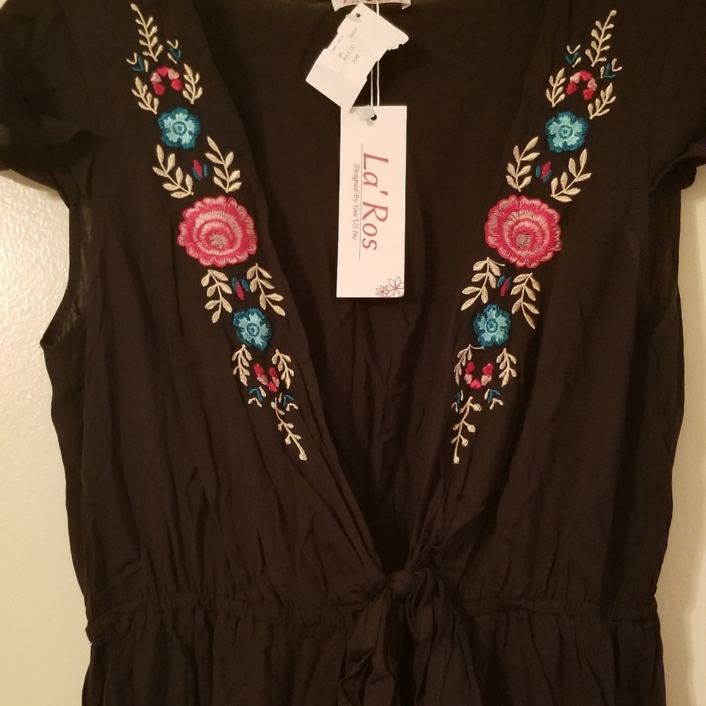 💖2xHP💖 Embroidered Dress Flutter Sleeves - Picture 5 of 7